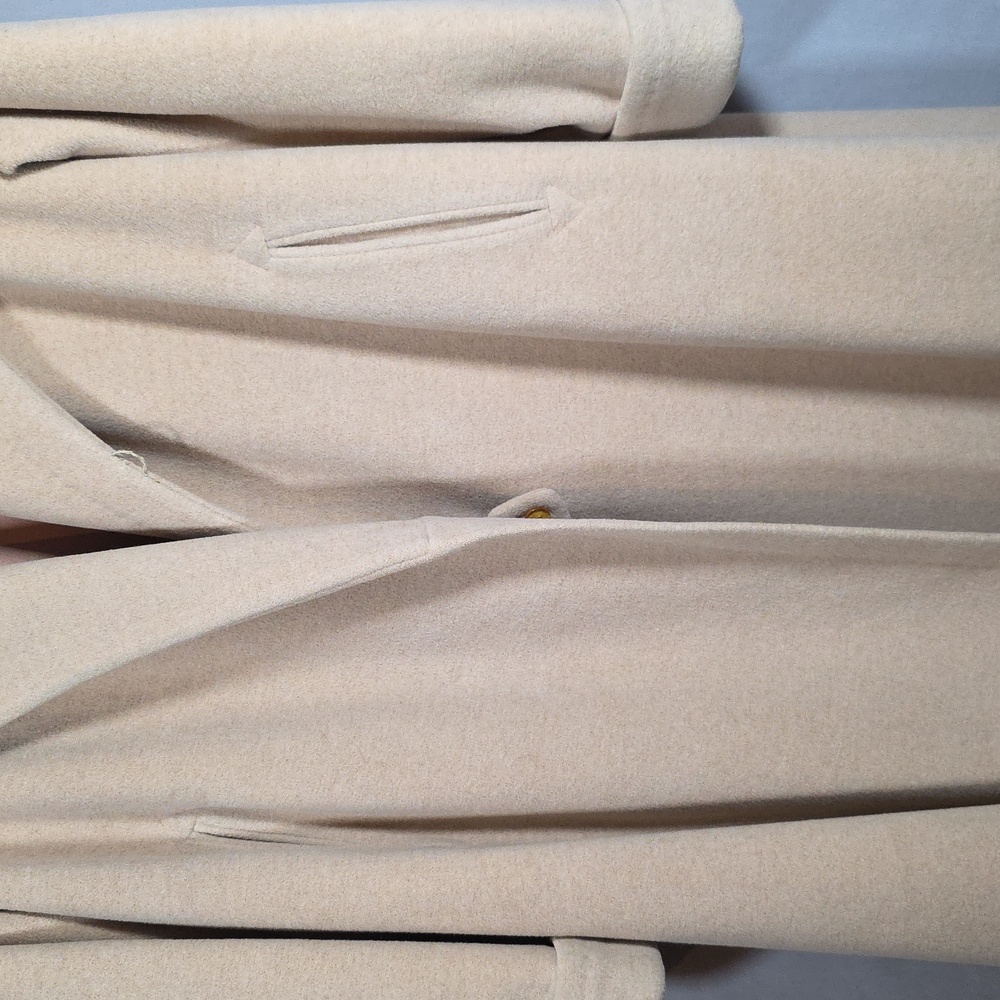 Vintage Sanger's Dallas Elegant Cream Women's Cashmere Coat - Picture 11 of 15